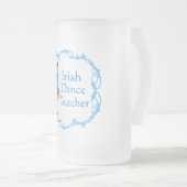 Irish Step Tance Teacher - Blue Mattglas Bierglas (VorderseiteRechts)