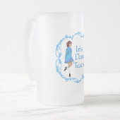 Irish Step Tance Teacher - Blue Mattglas Bierglas (Vorderseite Links)