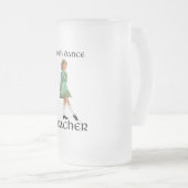 Irish Step Tance Teacher - Green Mattglas Bierglas (VorderseiteRechts)