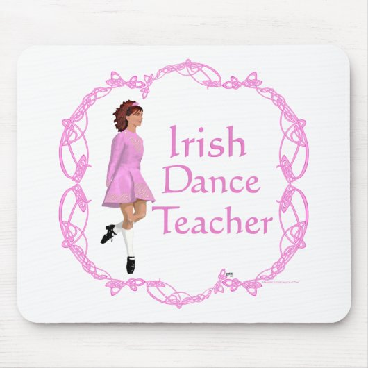 Irish Step Tance Teacher - Pink Mousepad (Vorne)