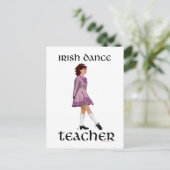 Irish Step Tance Teacher - Pink Postkarte (Stehend Vorderseite)