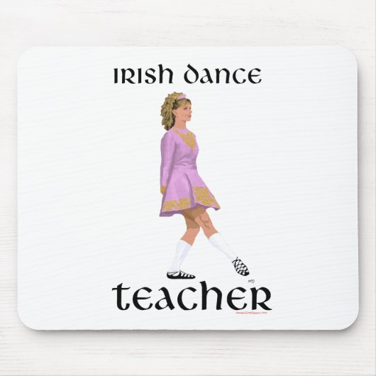 Irish Step Tance Teacher - Pink Soft Shoe Mousepad (Vorne)