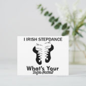 Irish Step Tanzdesigns Postkarte (Stehend Vorderseite)