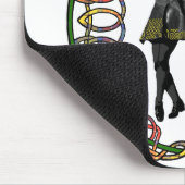Irish Step Tänzer in keltischer Knüpfarbeit Mousepad (Ecke)