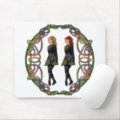 Irish Step Tänzer in keltischer Knüpfarbeit Mousepad (Mit Mouse)