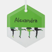 Irish Stepdancers' Legs Comical Christmas Ornament Aus Glas (Vorderseite)