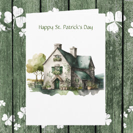 Irish Stone Farmhouse St. Patrick's Day Karte
