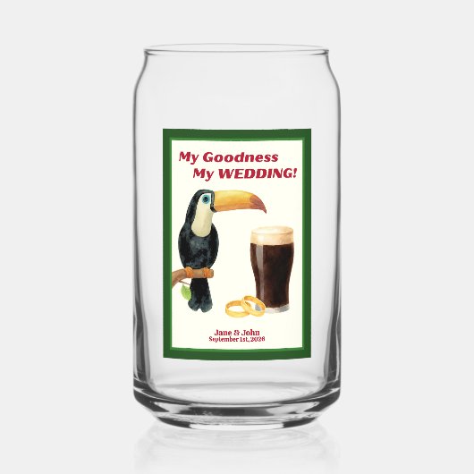 Irish Stout Brautparty-Bierglas-Geschenk Dosenglas (Vorderseite)