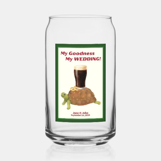 Irish Stout Bridal Shower Beer Glass Favor/Gift Dosenglas (Vorderseite)
