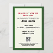 Irish Stout Bridal Shower Invitation Einladung (Rückseite)