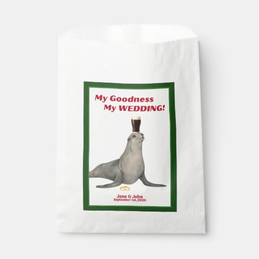 Irish Stout Bridal Shower/Wedding Favor Bags Geschenktütchen (Vorderseite)