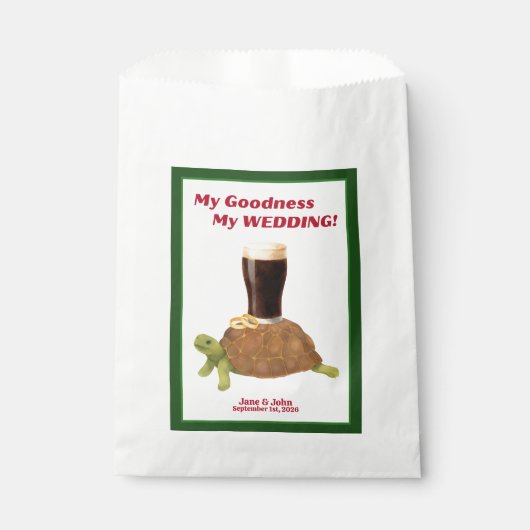 Irish Stout Bridal Shower/Wedding Favor Bags Geschenktütchen (Vorderseite)