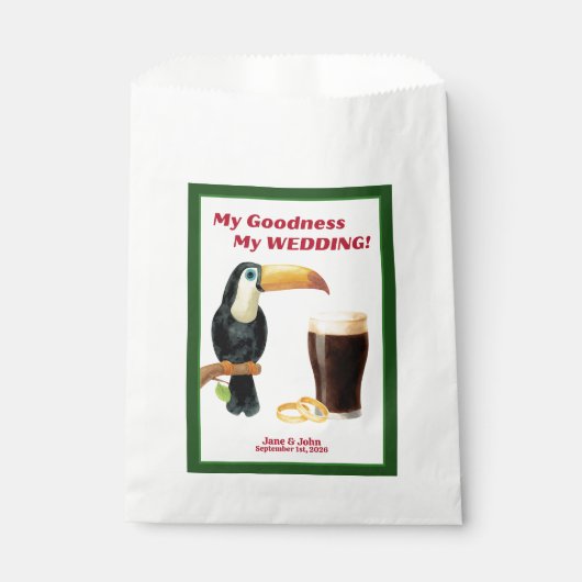 Irish Stout Bridal Shower/Wedding Favor Bags Geschenktütchen (Vorderseite)