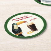 Irish Stout Wedding Favor Paper Coaster Runder Pappuntersetzer (Angewinkelt)