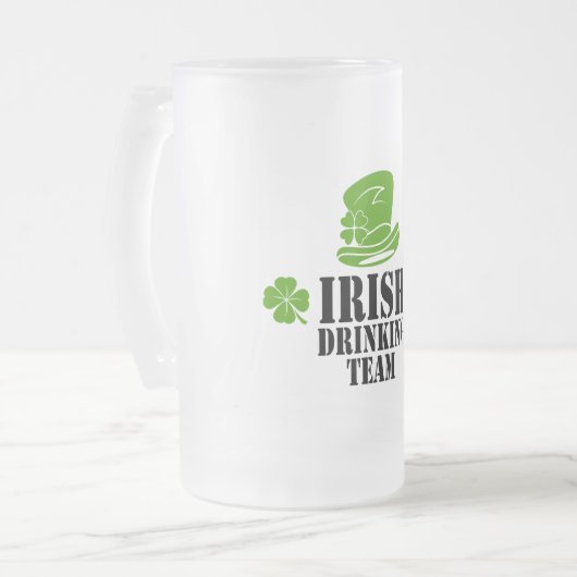 Irish stpatricksday mattglas bierglas (Vorderseite Links)