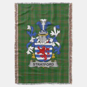 Irish Stratford Coat of Arms Familienwappen Irland Decke