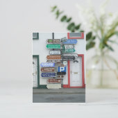 Irish Street Signs Postkarte (Stehend Vorderseite)