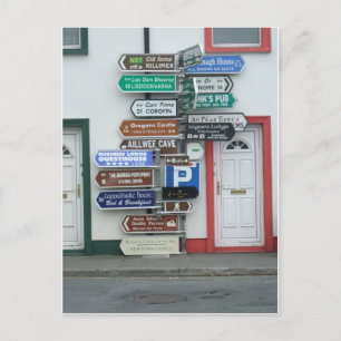 Irish Street Signs Postkarte