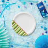 Irish Stripes St Patricks Day Colorful Fun Pappteller (Party)