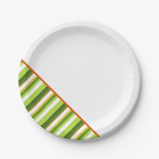 Irish Stripes St Patricks Day Colorful Fun Pappteller (Vorderseite)