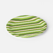 Irish Stripes St Patricks Day Green Orange Yellow Pappteller (Schrägansicht)