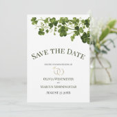 Irish Stylized Shamrock Leafy Foliage  Einladung (Stehend Vorderseite)