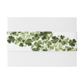 Irish Stylized Shamrock Leafy Foliage  Einladungsbanderole (Rückseitenbeispiel)