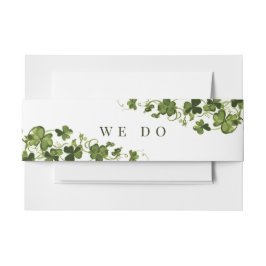 Irish Stylized Shamrock Leafy Foliage  Einladungsbanderole
