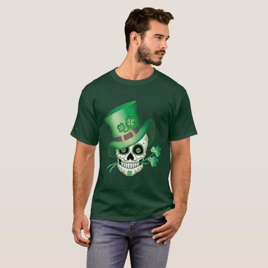 Irish Sugar Skull T-Shirt (Vorne ganz)