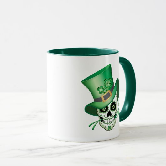 Irish Sugar Skull Tasse (VorderseiteRechts)