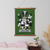 Irish Sullivan or O_Sullivan (Beare) Coat of Arms  Wandteppich Mit Holzrahmen (Schlafzimmer)