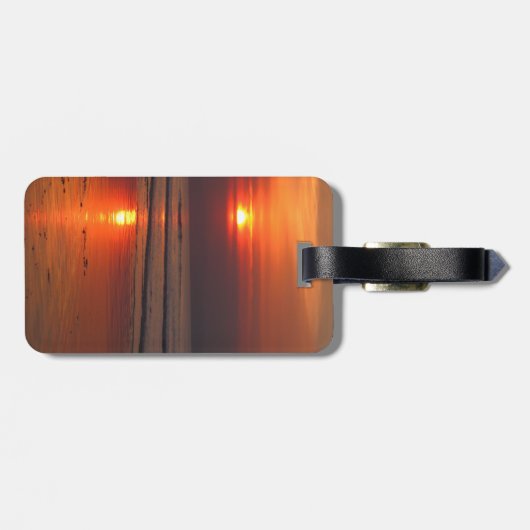 Irish Sunset Luggage Tag Gepäckanhänger (Rückseite horizontal)