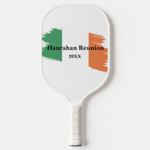 Irish Surname Custom Flag Colors Wiedersehen Pickleball Schläger