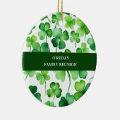 Irish Surname Watercolor Kleeblatt Keramik Ornament (Rechts)