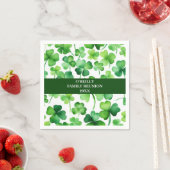 Irish Surname Watercolor Kleeblatt Serviette (Beispiel)