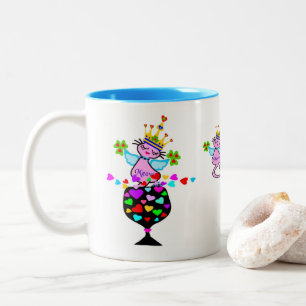 ☘ Irish Swanky Queen-Cat Fabulous Classic Zweifarbige Tasse