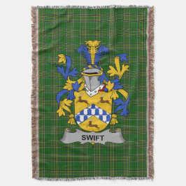 Irish Swift Coat of Arms Familienwappen Irland Decke