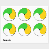 Irish Swirl Runder Aufkleber (Blatt)