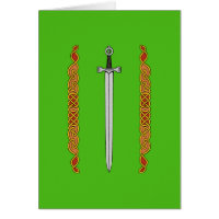 Irish Sword and Knüpfarbeit Grußkarte