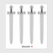 Irish Sword Aufkleber (Blatt)