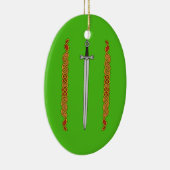 Irish Sword und Knüpfarbeit Keramik Ornament (Rechts)