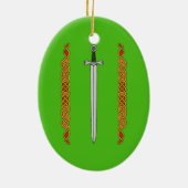 Irish Sword und Knüpfarbeit Keramik Ornament (Hinten)
