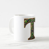 Irish T Monogram Coffee Mug Kaffeetasse (Vorderseite Links)