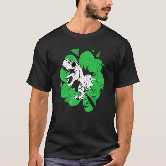 Irish T Rex Dinosaur St Patricks Day Boys Kids Tod T-Shirt (Vorderseite)