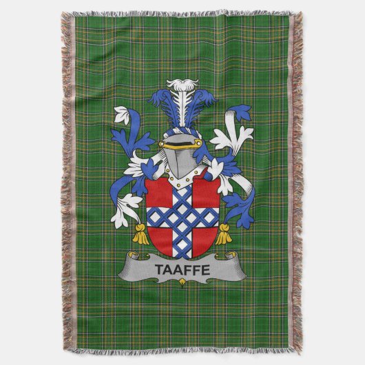 Irish Taaffe Coat of Arms Familienwappen Irland Decke (Vorderseite Vertikal)