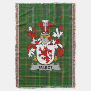 Irish Talbot Coat of Arms Familienwappen Irland Decke