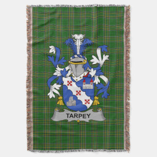 Irish Tarpey Coat of Arms Familienwappen Irland Decke