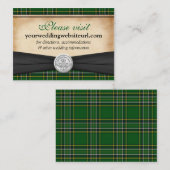 Irish Tartan Claddagh Wedding Website Insert Card (Vorne/Hinten)