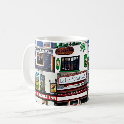 Irish Tasse, Dingle Pubs, Dingle, Irland Kaffeetasse (Vorderseite Links)