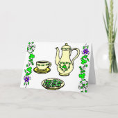 Irish Tea Set St. Patrick's Day Grußkarte Karte (Vorderseite)